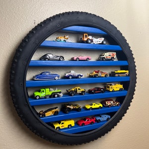 Original Personalized Tire Shelf Toy Car Display Toy Train Display Toy Car Storage Wall Art Bike Tire Shelf image 3