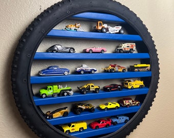 Original Personalized Tire Shelf || Toy Car Display || Toy Train Display || Toy Car Storage || Wall Art || Bike Tire Shelf