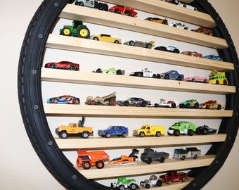 Original Personalized Tire Shelf || Toy Car Display || Toy Train Display || Toy Car Storage || Wall Art || Bike Tire Shelf