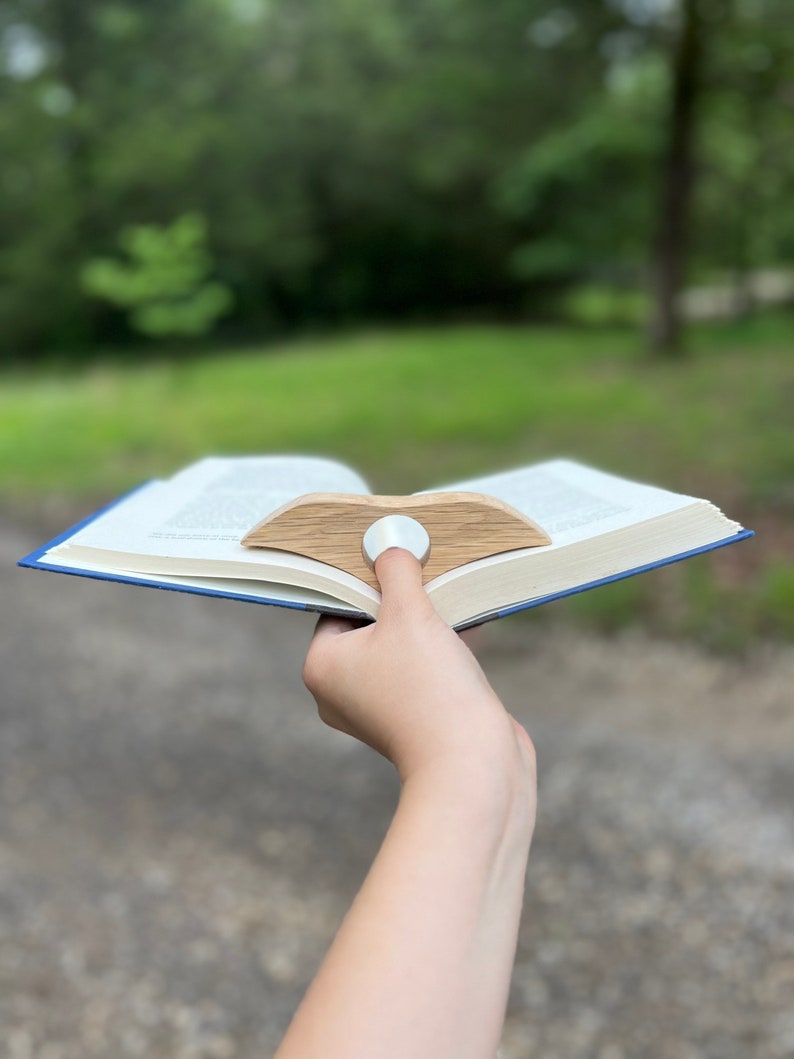 Book Page Holder Book Holder Thumb Book Holder Wooden Book Ring Book Buddy image 3