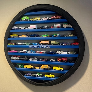 Personalisierte Reifen Regal || Spielzeug Auto Display || Spielzeug Zug Display || Spielzeugauto Aufbewahrung || Wandkunst || Kabelloses Fahrradreifenregal