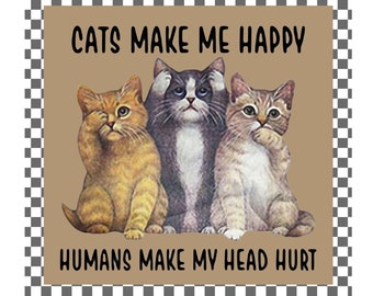 Cat Sitting Metal Personalised Hanging Sign