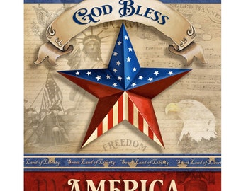 God Bless America wreath sign, 10x8 wreath sign, patriotic sign, metal sign, door hanging