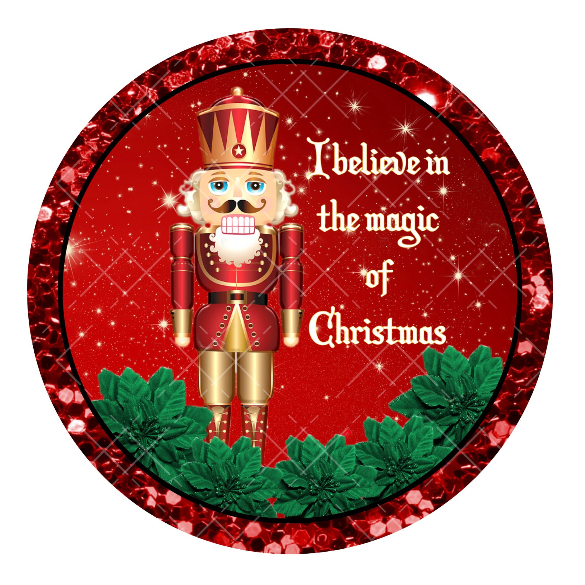 Nutcracker wreath sign metal wreath sign believe in the - Etsy 日本