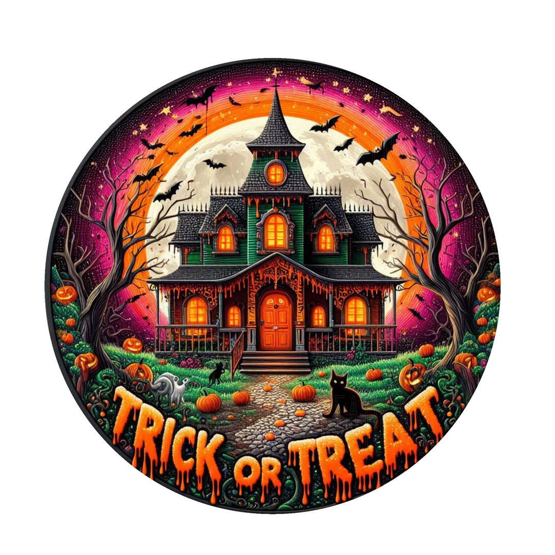 Garden Deco Ghost Trick or Treat Sign main image 1