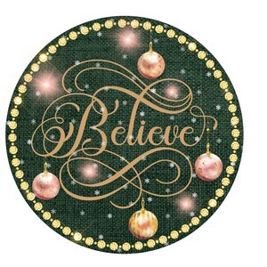 Believe Christmas wreath sign, metal wreath sign, signs for wreaths, Christmas door hanging, lindys sign creations