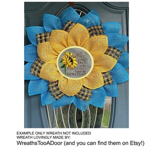 Fall wreath sign, wreath attachment, cute scarecrow sign, metal wreath sign bild 6