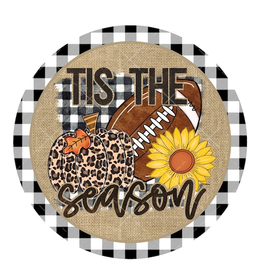 Fall football wreath sign, metal wreath sign, signs for wreaths, fall home decor signs