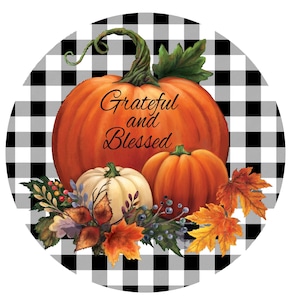 Fall wreath sign, pumpkin wreath sign, metal sign for wreaths