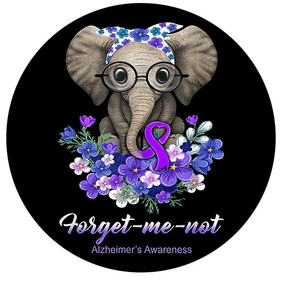 Elephant Alzheimer Awareness Sign Wreath Sign Wreath Etsy