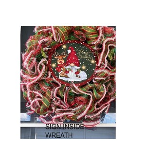 Snowman warm winter wishes wreath sign, metal wreath sign, round signs, winter decor, door decor, Lindys sign creations image 4