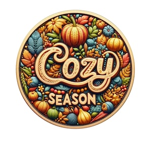 Letrero de corona de temporada acogedor, letrero de corona de calabazas y calabacines, letrero de corona de otoño, decoración de puertas, creaciones de letreros de Lindys