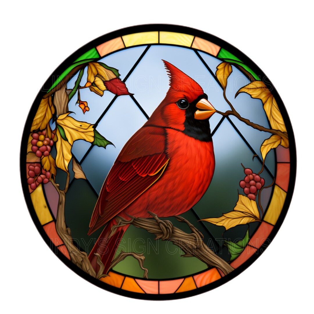 Round Top Fall Cardinal Fall Cardinal Wreath Sign, Metal Wreath Sign, Signs for Wreaths, Round ...