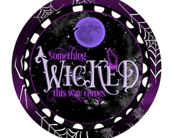 Wicked Halloween wreath sign, wreath attachment, metal wreath sign