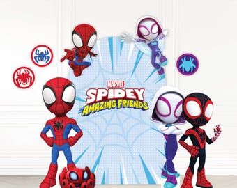 Spider Boy + Friends Mini 4ft Birthday Bundle, DIY Party Pack, At Home Birthday Display