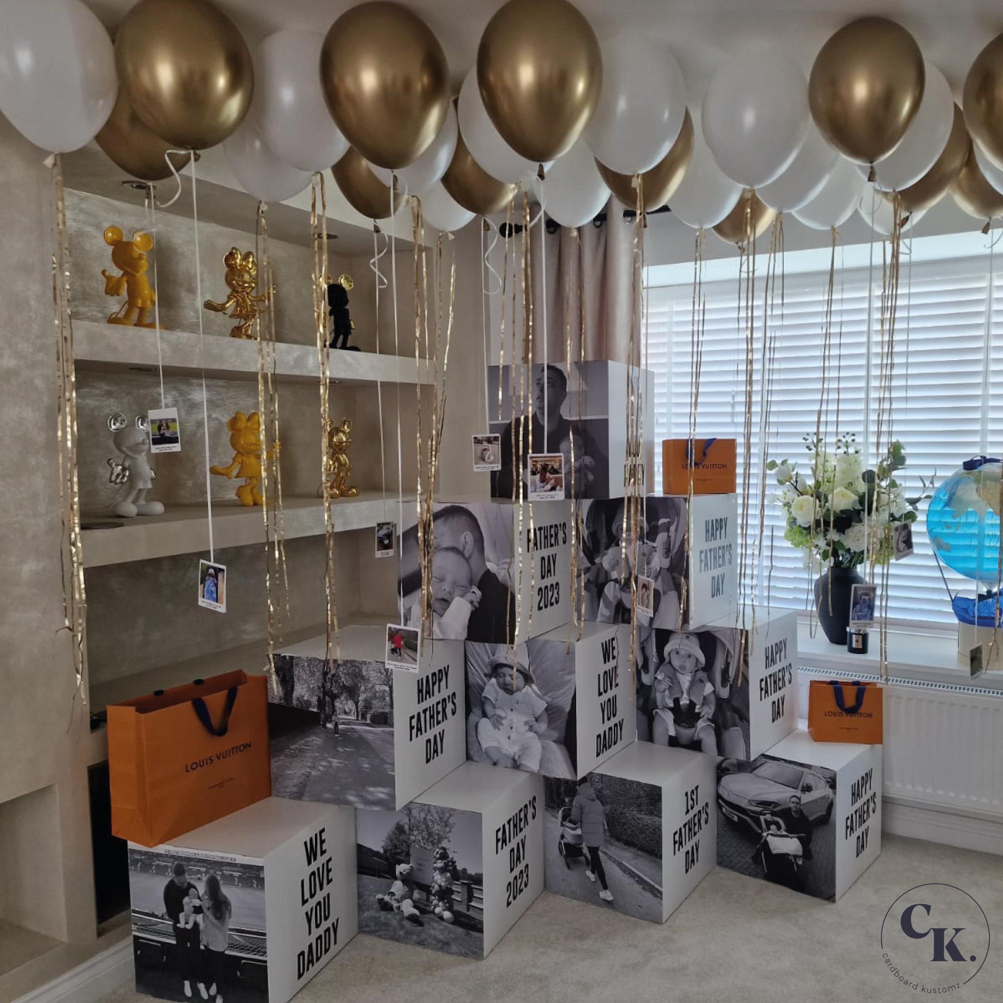 Printed Photo Cubes, Personalised Image and Message Boxes, Large 40cm ...