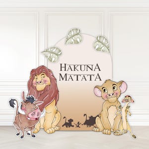 African Lion Birthday Party Decor: DIY Mini 4ft Backdrop Bundle