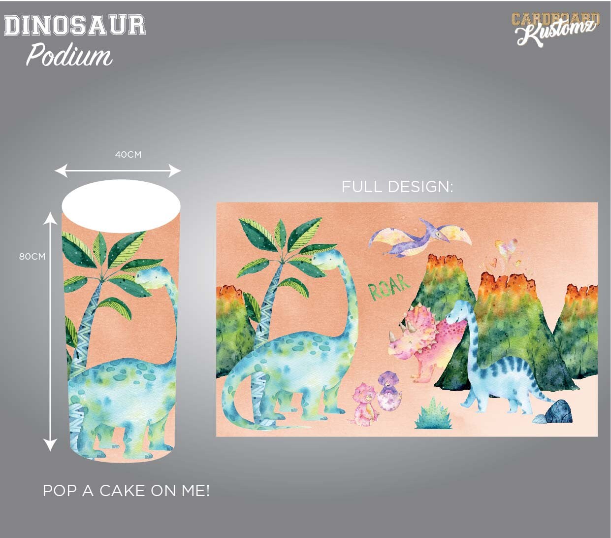 Dinosaur Cake Stand Cake Plinth Cake Podium Etsy