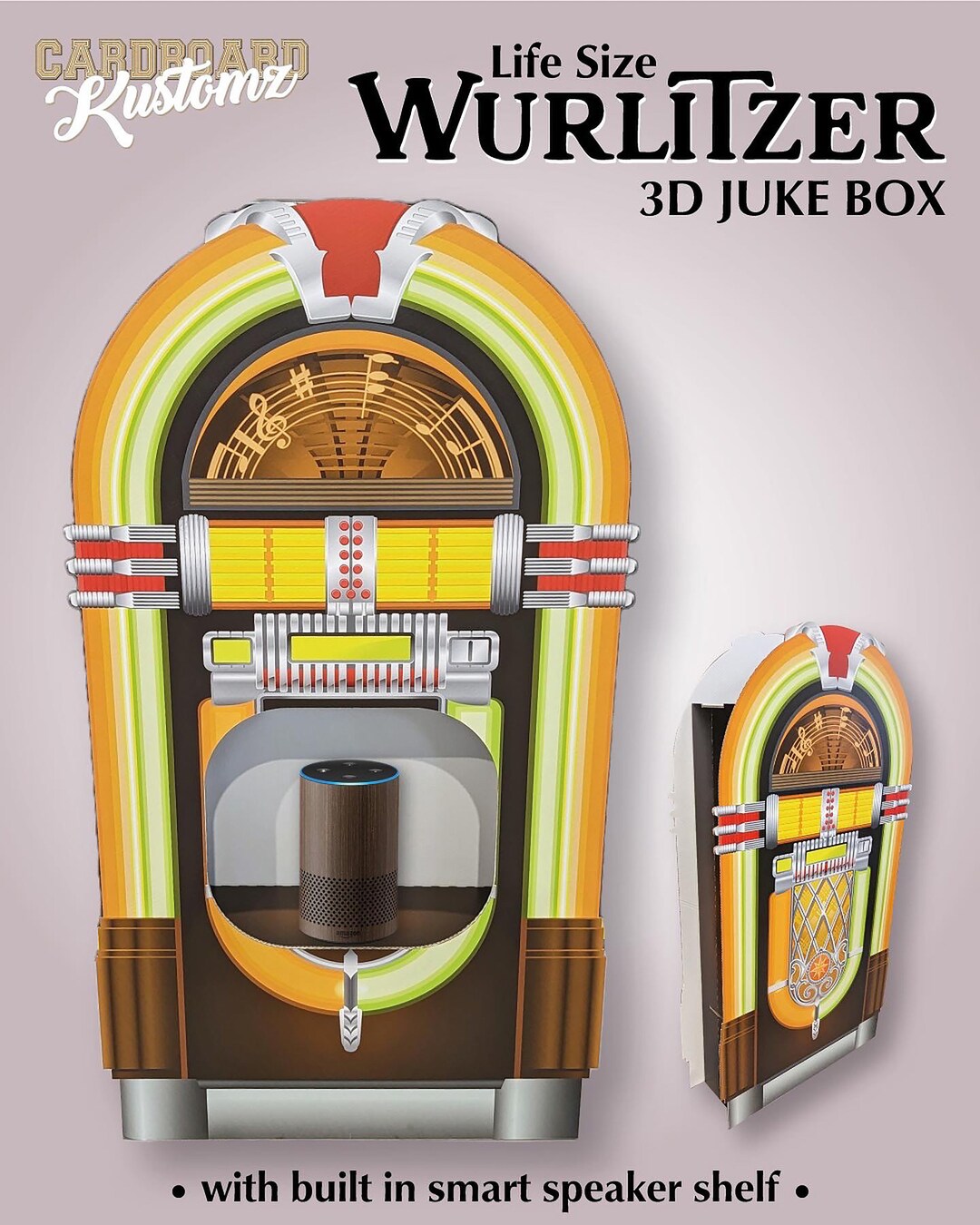 3D Cardboard Juke Box Music Party Prop Etsy