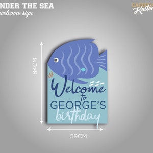 Customisable Under The Sea Party Welcome Sign