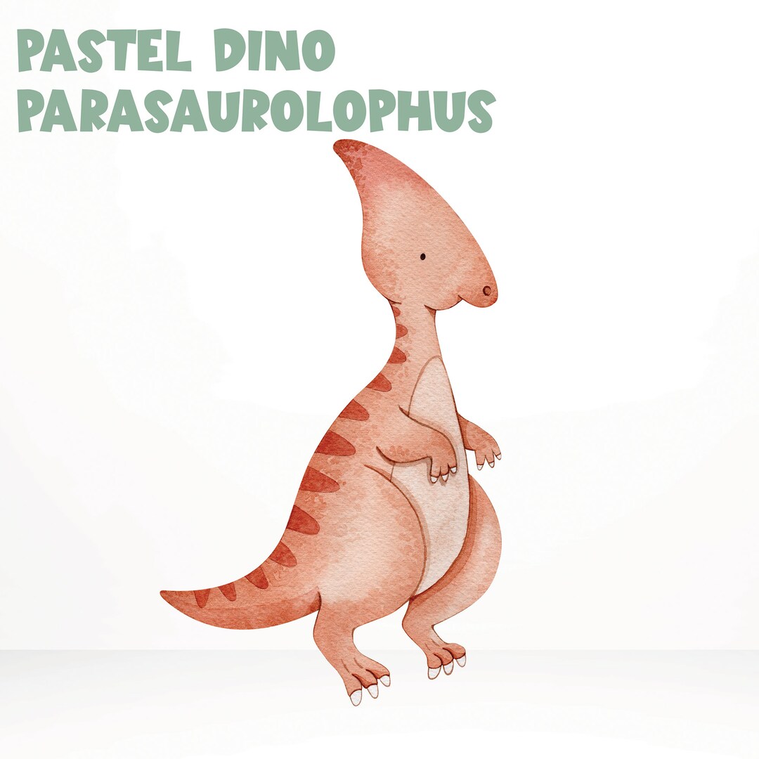 Dinosaur Cardboard Cut Out Pastel Parasaurolophus, Kids Party Decor Etsy