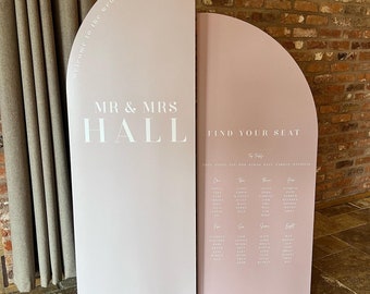 Wedding Welcome Sign & Table Plan sail boards