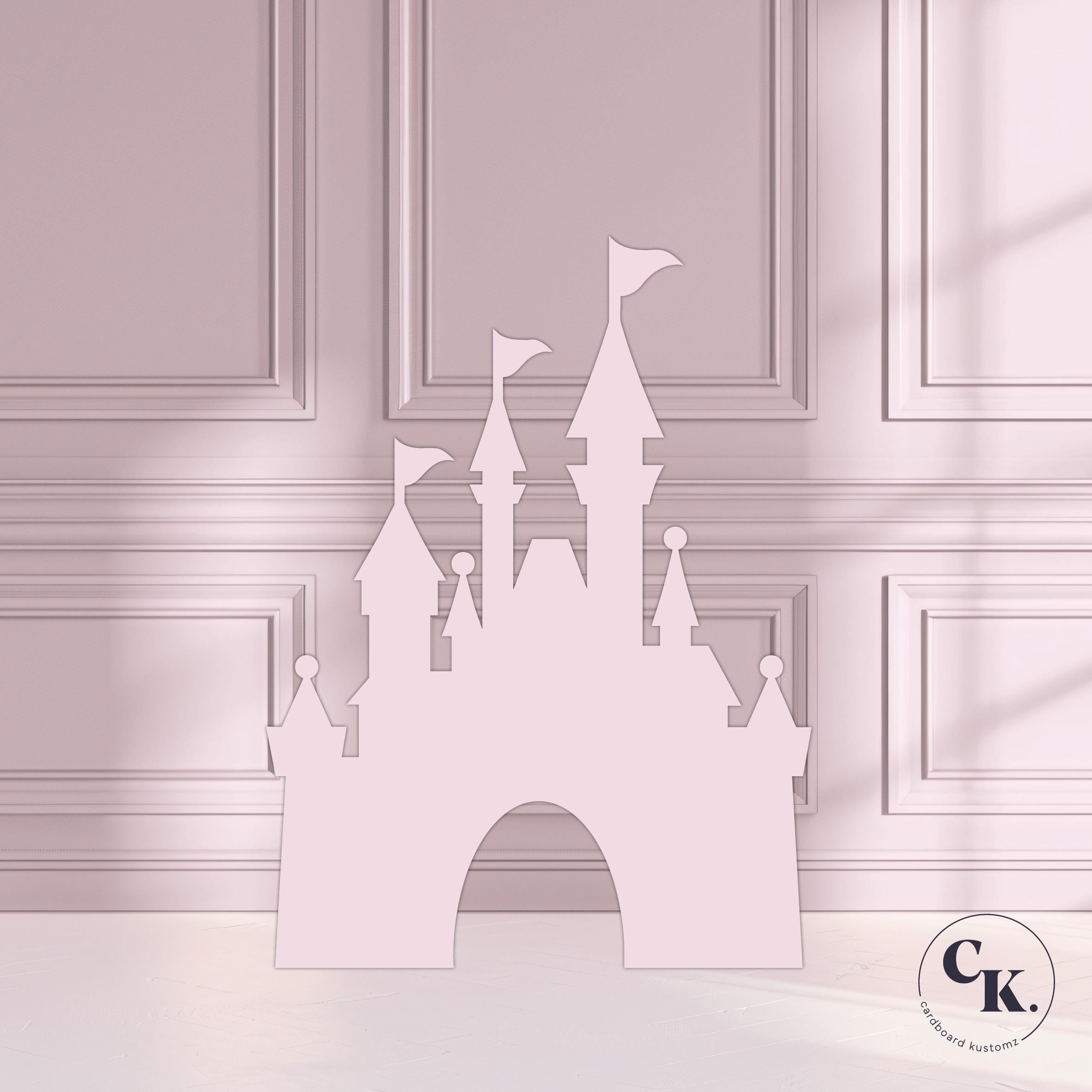 Cardboard Disneyland Castle Cutout: 4ft Birthday Party Decor, image size:2362x2362