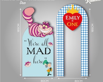 Customisable Wonderland Party Back Drop Party Decoration  - Duo Set