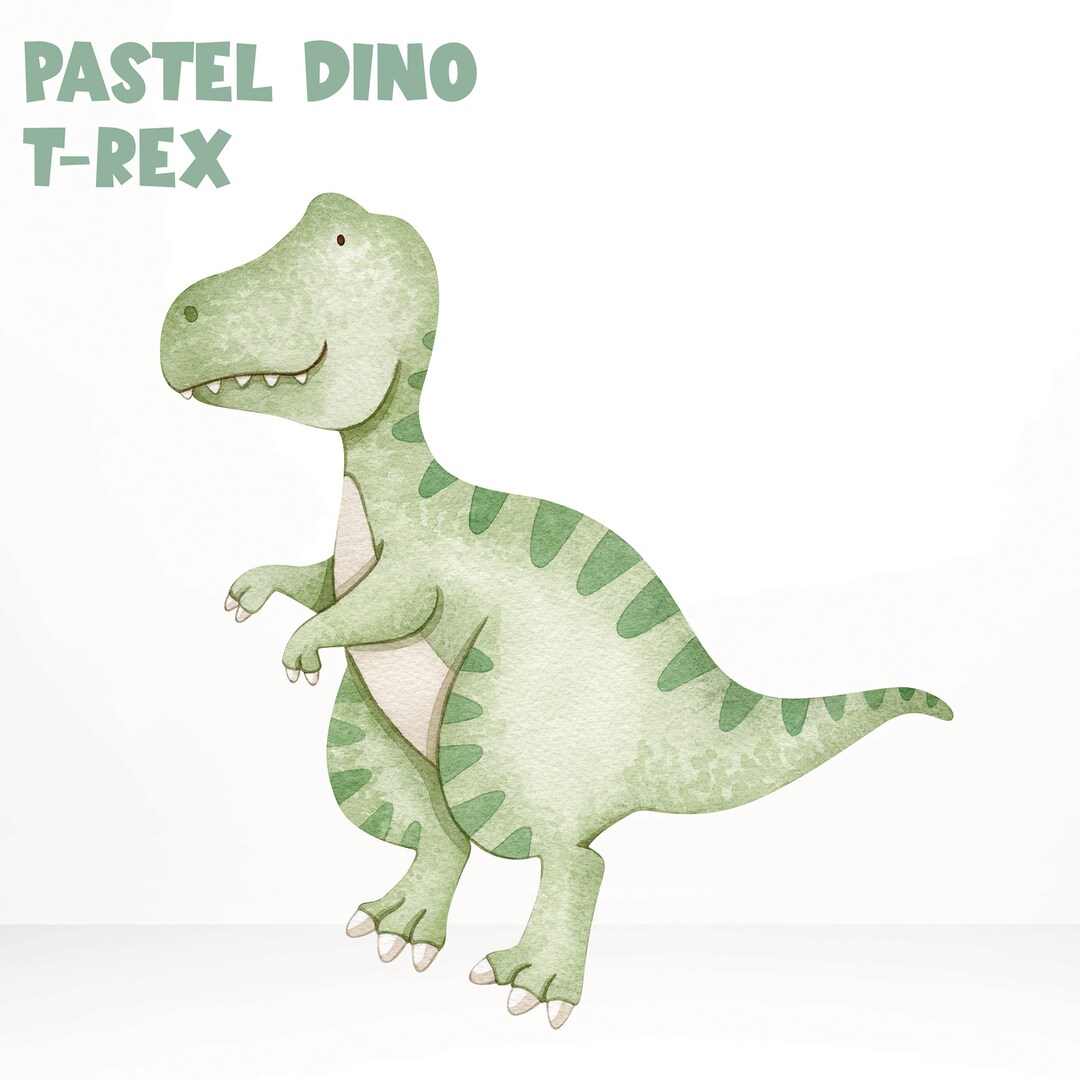 Dinosaur Cardboard Cut Out Pastel Trex, Kids Party Decor Etsy