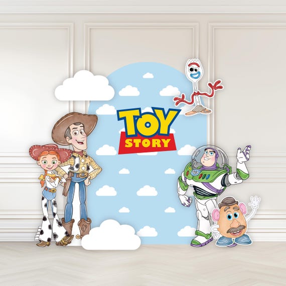 Toy Story Birthday Bundle: 4ft Backdrop, Woody & Buzz Cutouts