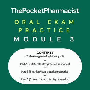 Australian Pharmacy Registration Oral Exam Educational Resource MODULE 3 I Pharmacist Internship Exam I Pharmacy Exam Prep Study Guide PDF