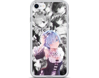 Rem Re Zero Kawaii Anime Iphone Case Etsy