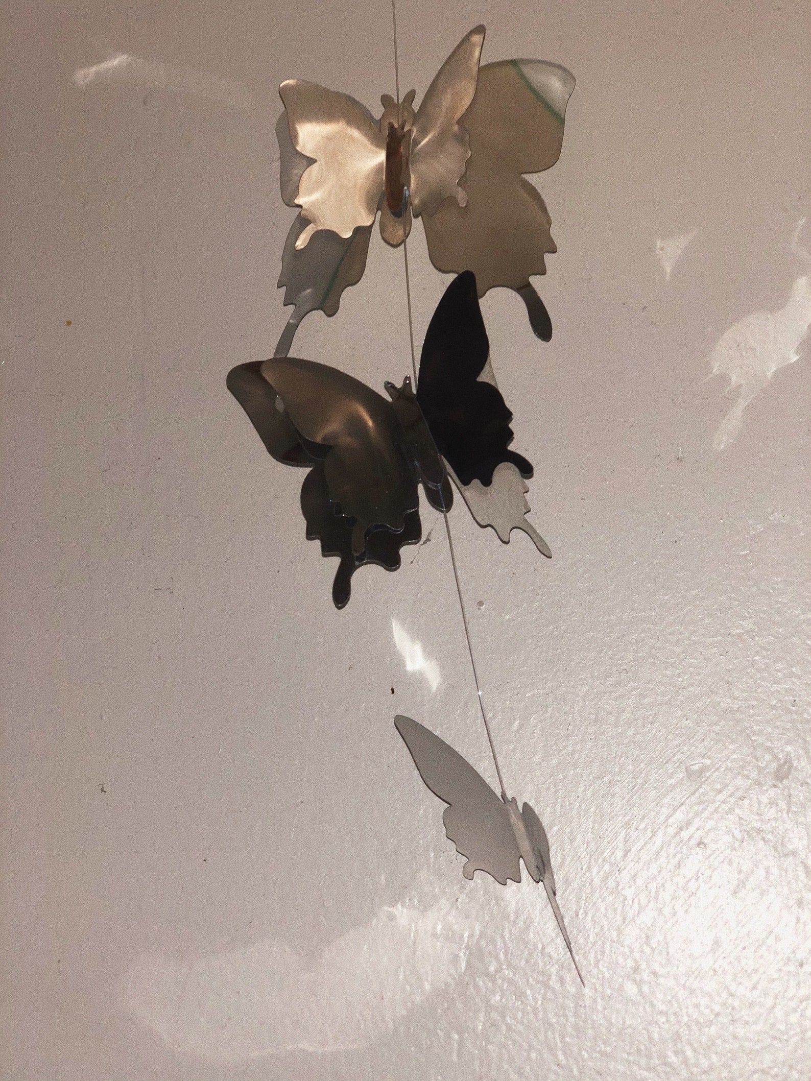 Aesthetic Hanging Butterflies Room Decor Mirrored Delicate Etsy