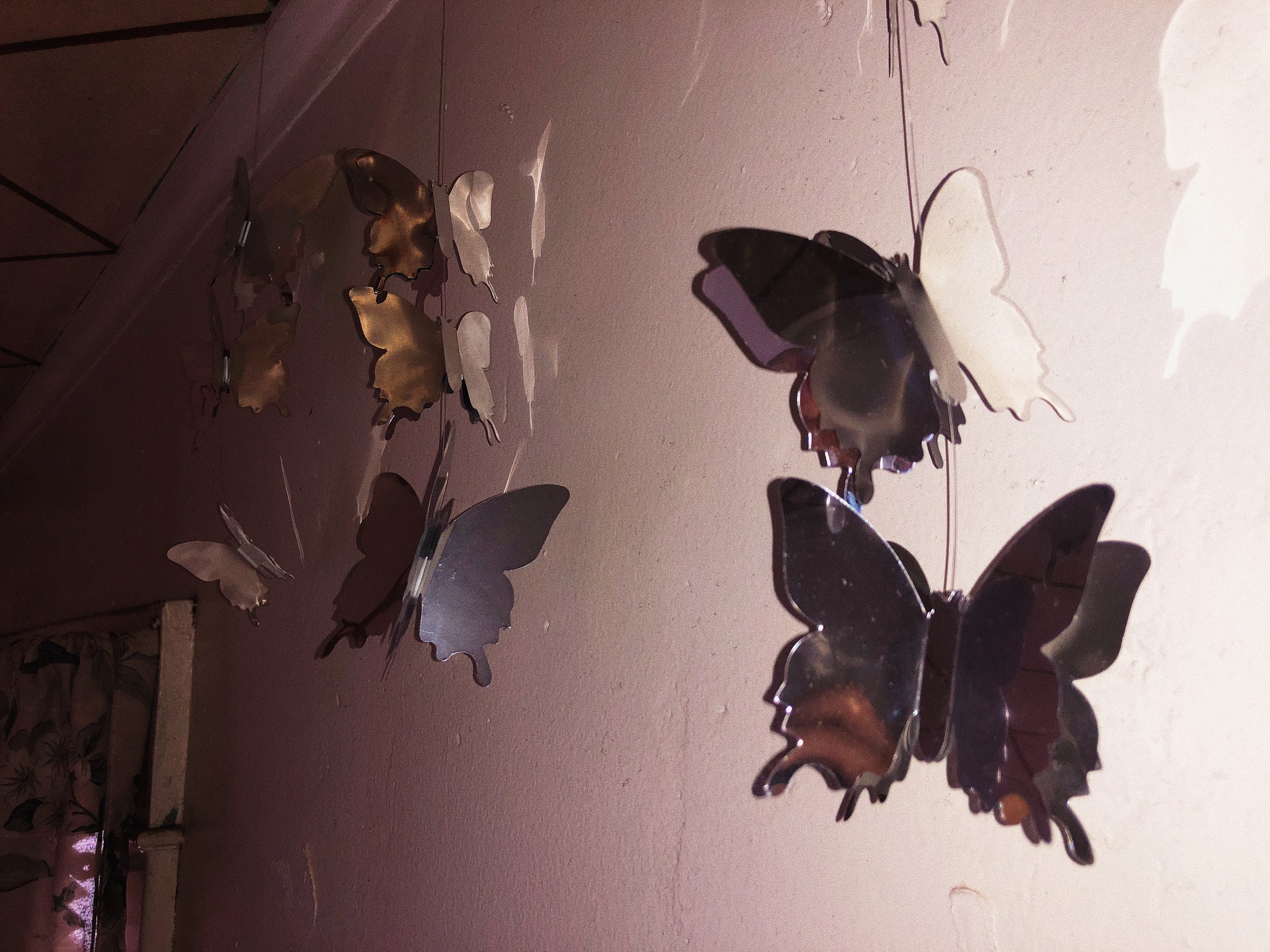 Aesthetic Hanging Butterflies Room Decor Mirrored Delicate Etsy Canada
