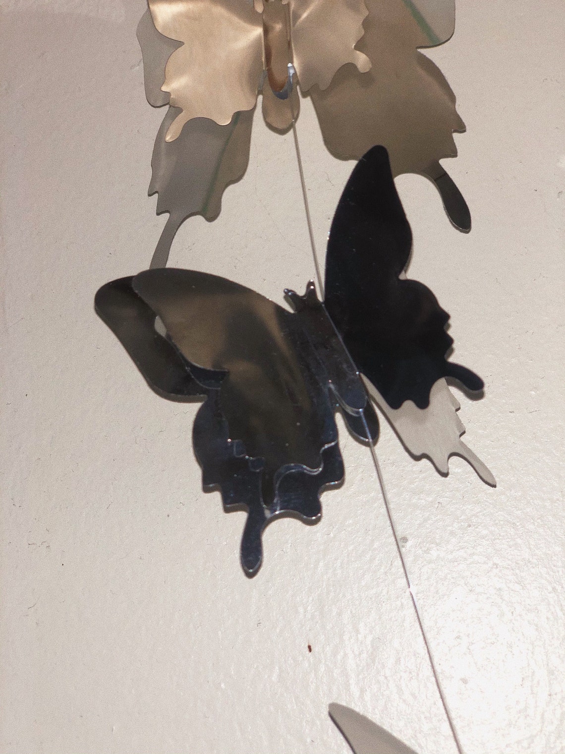 Aesthetic Hanging Butterflies Room Decor Mirrored Delicate Etsy