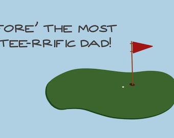 golf dad | father's day | blank card + envelope | 4x6