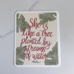 Streams of Water Psalm 1 Inspirational Sticker | Christian Decor