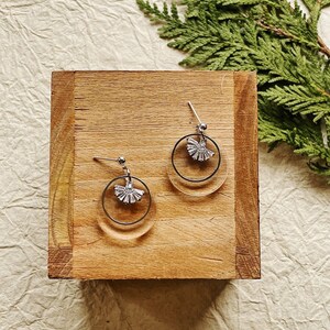 Acrylic Circles with Silver Shine Dangles
