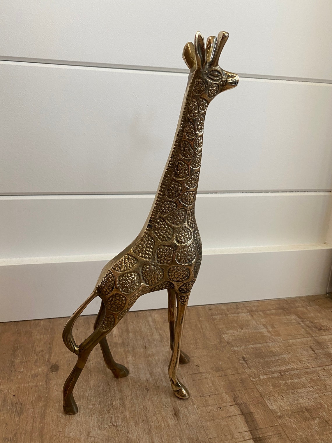 Solid Brass Vintage Giraffe Statue Standing 11 | Etsy