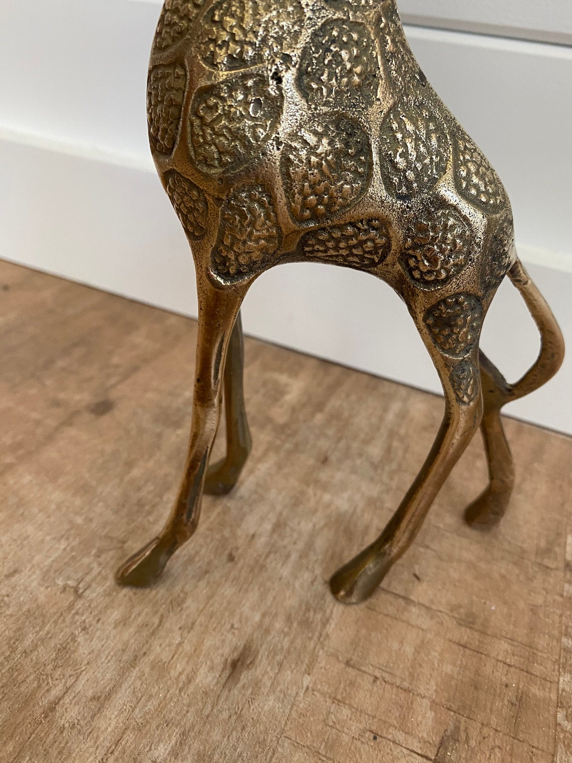 Solid Brass Vintage Giraffe Statue Standing 11 | Etsy