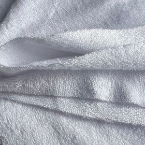 Bamboo Towelling Fabric, White Towelling, Next Day Dispatch