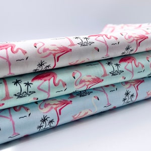 Flamingo Fabric 100% Cotton, Blue Flamingo Fabric, Flamingo Pattern, Kids Fabric, Ivory Flamingo, Green Flamingo, Next Day Dispatch
