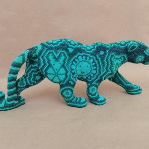 Huichol Art: &quot;Small Jaguar V&quot;