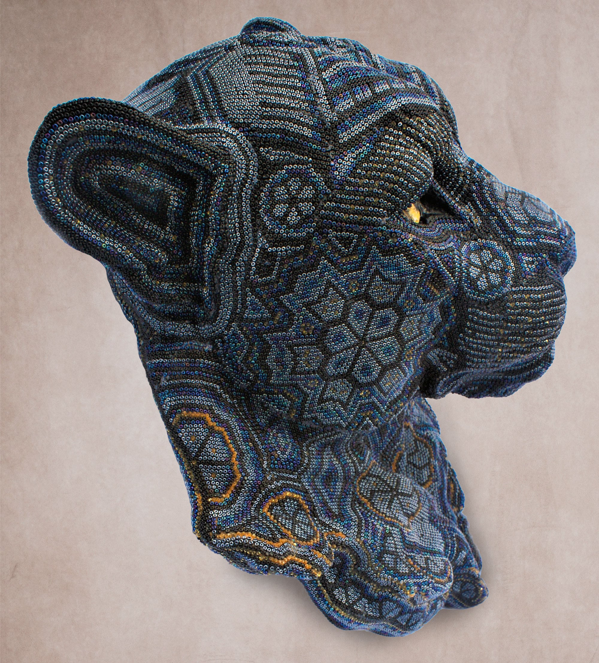 Huichol Art Black Jaguar - Etsy