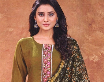 Readymade Designer Kurti Pant Suits with dupatta, (Size M)