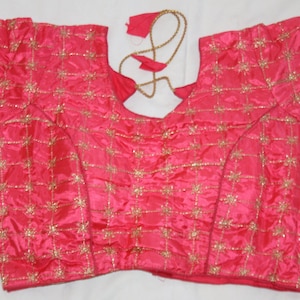 Zari work Saree Blouse with designer look(Size 36&quot;)