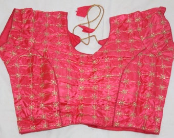 Zari work Saree Blouse with designer look(Size 36")
