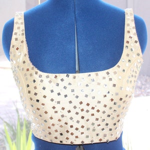 Fancy Mirror Saree Blouse with designer look, Fancy Phantom Silk Blouse