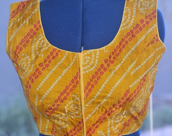 Bandhani Sari Blouse with designer look/Lehenga Blouse (Size 38)