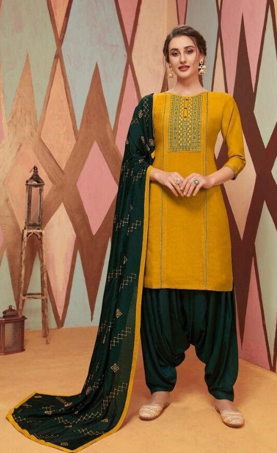 Black Color Punjabi Women's Wear Designer Patiyala Suits Indian Wedding  Party Wear Embroidery Handmade Worked Shalwar Kameez Dupatta Dresses - Etsy